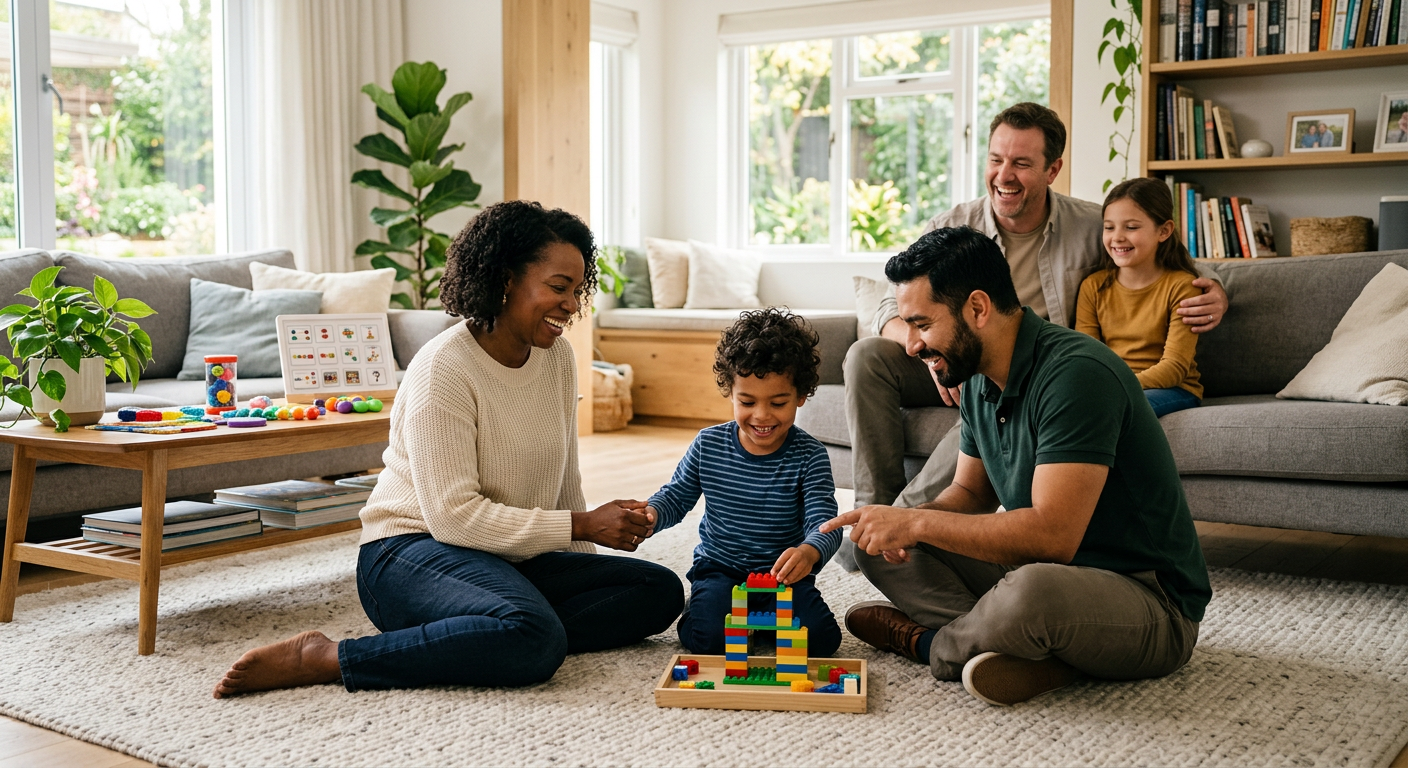 Parent coaching during ABA session